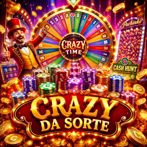 Roda do jogo Crazy Time em estúdio ao vivo